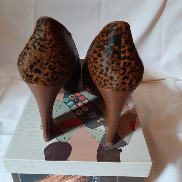 JEFFREY CAMPBELL SHOES, NWOT, original box, size 10, black/brown, pony hair - Picture 3 of 4